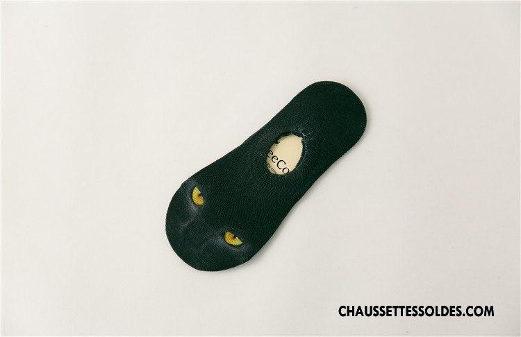 Chaussette Basse Femme Invisible Chaussettes En Coton Été Dessin Animé Le Nouveau Printemps Bleu Marin Impression