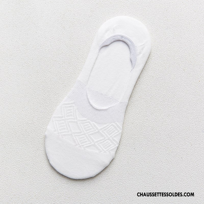 Chaussette Basse Femme Invisible Coton Bio Chaussette Basse Coupée Printemps Le Nouveau Été Rose Clair