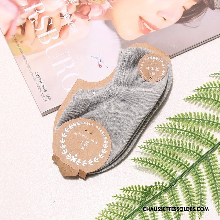 Chaussette Basse Femme Invisible Silicone Coton Bio Tous Les Assortis Chaussette Basse Coupée Anti-off Couleurs De Bonbons Coloré