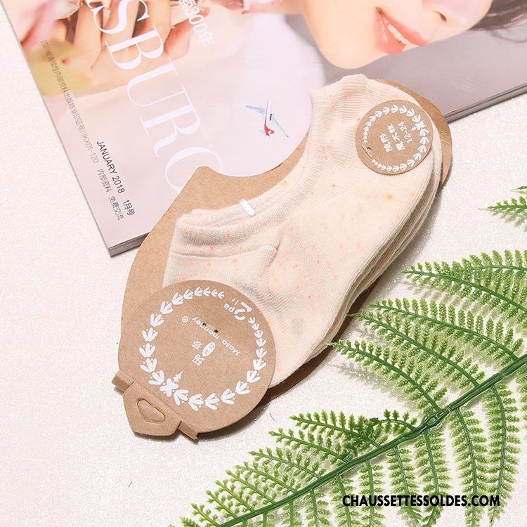 Chaussette Basse Femme Invisible Silicone Coton Bio Tous Les Assortis Chaussette Basse Coupée Anti-off Couleurs De Bonbons Coloré