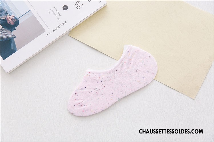 Chaussette Basse Femme Invisible Silicone Yarn Couleur Le Nouveau Chaussettes En Coton Violet Clair