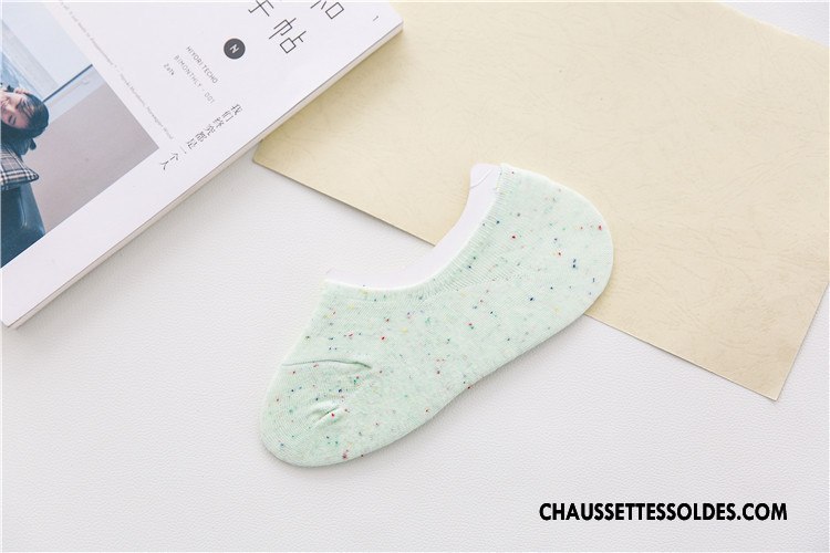 Chaussette Basse Femme Invisible Silicone Yarn Couleur Le Nouveau Chaussettes En Coton Violet Clair