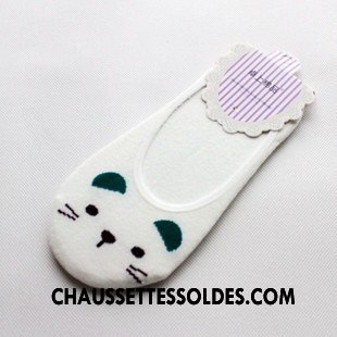 Chaussette Basse Femme Invisible Ultra Chaussettes En Coton Chaussette Basse Coupée Dame Matelassé Blanc Clair