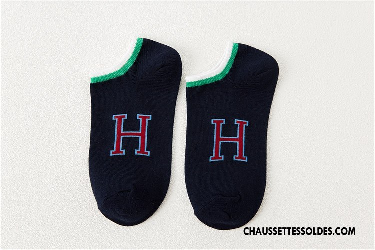 Chaussette Basse Femme L'automne Hiver Lettre Le Nouveau Plaine Chaussettes En Coton Rose