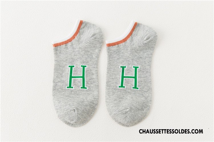 Chaussette Basse Femme L'automne Hiver Lettre Le Nouveau Plaine Chaussettes En Coton Rose