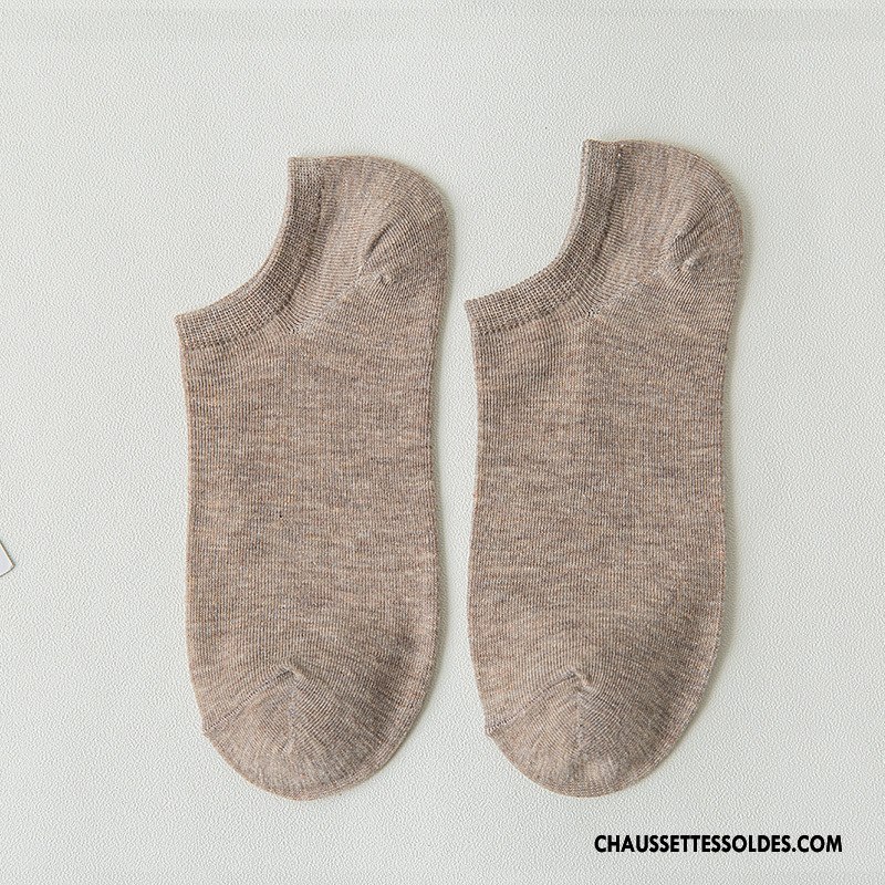 Chaussette Basse Femme Le Nouveau 100% Coton Art Été Dame Courte Couleurs De Bonbons Jaune