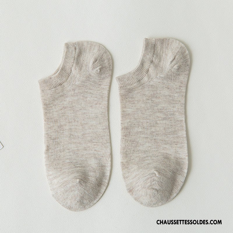 Chaussette Basse Femme Le Nouveau 100% Coton Art Été Dame Courte Couleurs De Bonbons Jaune