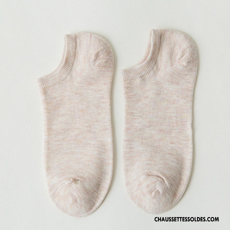 Chaussette Basse Femme Le Nouveau 100% Coton Art Été Dame Courte Couleurs De Bonbons Jaune