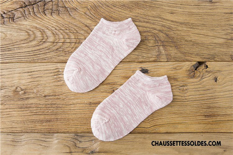 Chaussette Basse Femme Le Nouveau 100% Coton Chaussette Basse Coupée Style National Coton Bio Matelassé Violet Clair