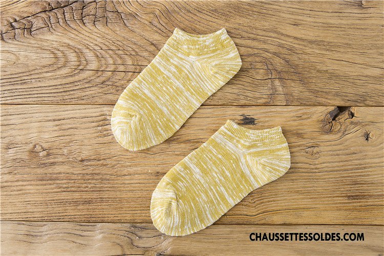 Chaussette Basse Femme Le Nouveau 100% Coton Chaussette Basse Coupée Style National Coton Bio Matelassé Violet Clair