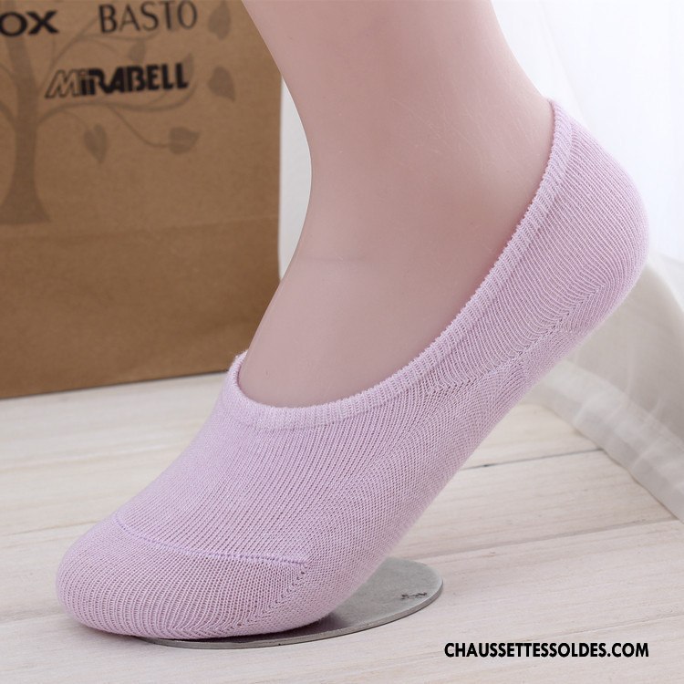 Chaussette Basse Femme Le Nouveau Absorber La Sueur Antidérapant Chaussette Basse Coupée Invisible Silicone Blanc