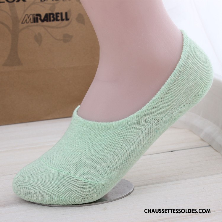 Chaussette Basse Femme Le Nouveau Absorber La Sueur Antidérapant Chaussette Basse Coupée Invisible Silicone Blanc