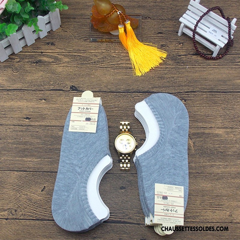 Chaussette Basse Femme Le Nouveau Absorber La Sueur Silicone Invisible Chaussettes En Coton Dame Bleu Clair
