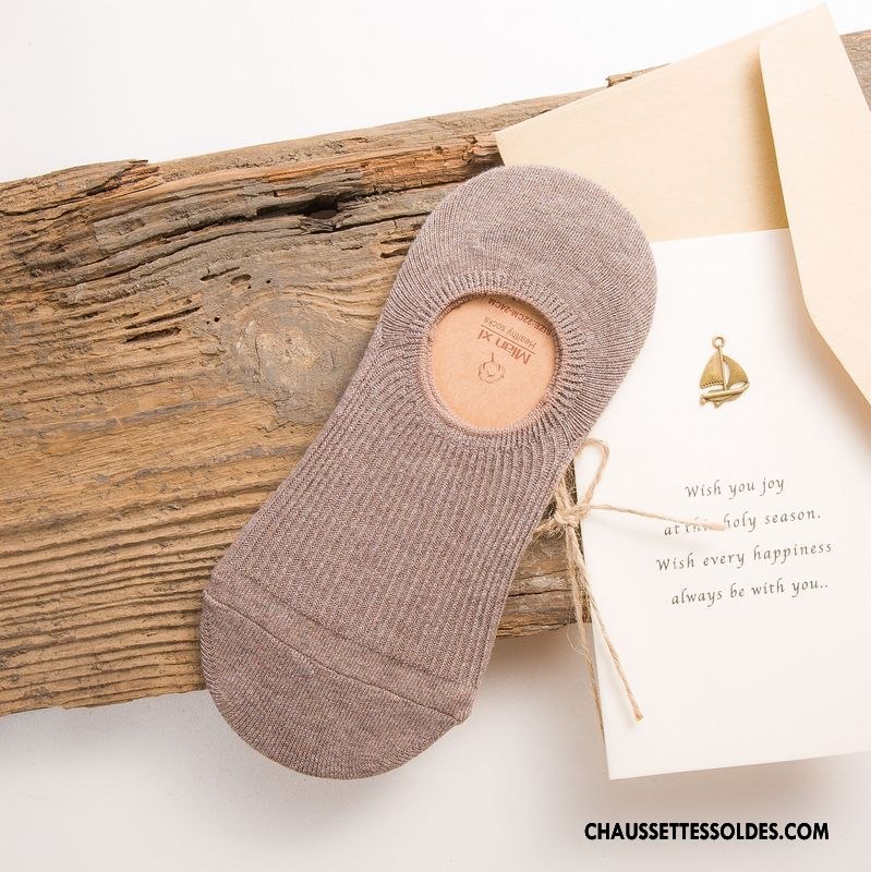 Chaussette Basse Femme Le Nouveau Antidérapant Chaussette Basse Coupée Silicone Haute Qualité Matelassé Pure Bleu