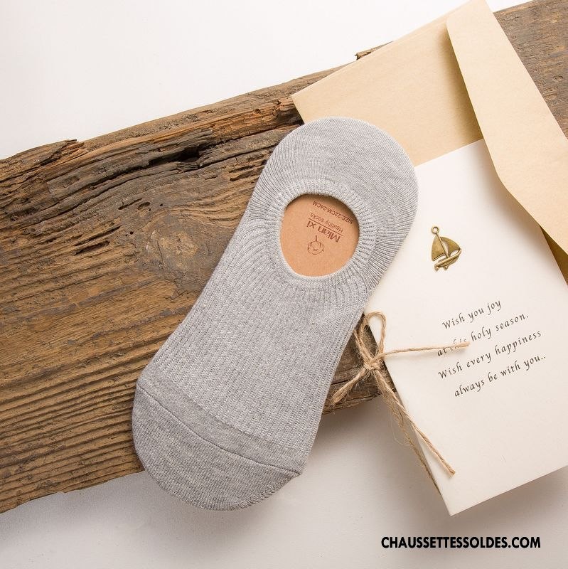 Chaussette Basse Femme Le Nouveau Antidérapant Chaussette Basse Coupée Silicone Haute Qualité Matelassé Pure Bleu