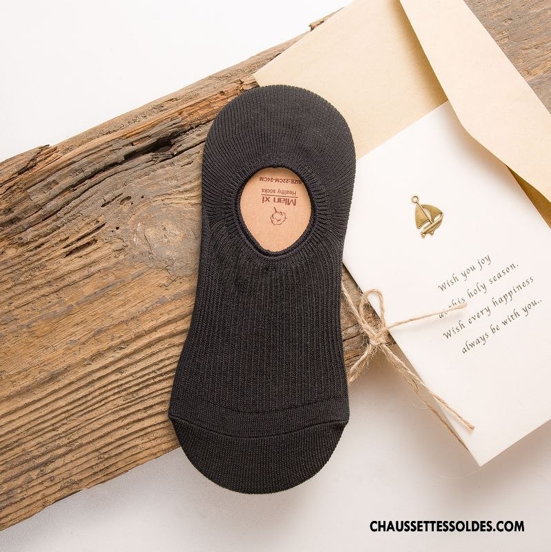 Chaussette Basse Femme Le Nouveau Antidérapant Chaussette Basse Coupée Silicone Haute Qualité Matelassé Pure Bleu