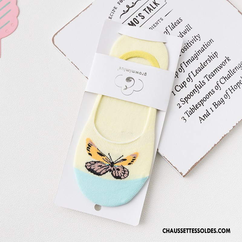 Chaussette Basse Femme Le Nouveau Antidérapant Dame Silicone Été Printemps Rose