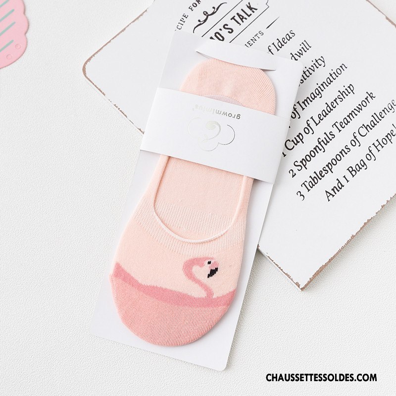 Chaussette Basse Femme Le Nouveau Antidérapant Dame Silicone Été Printemps Rose