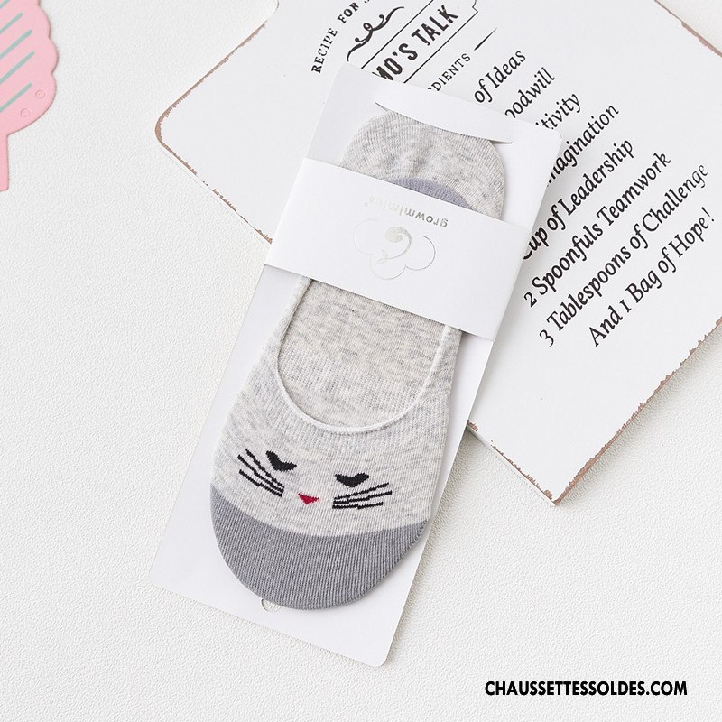 Chaussette Basse Femme Le Nouveau Antidérapant Dame Silicone Été Printemps Rose