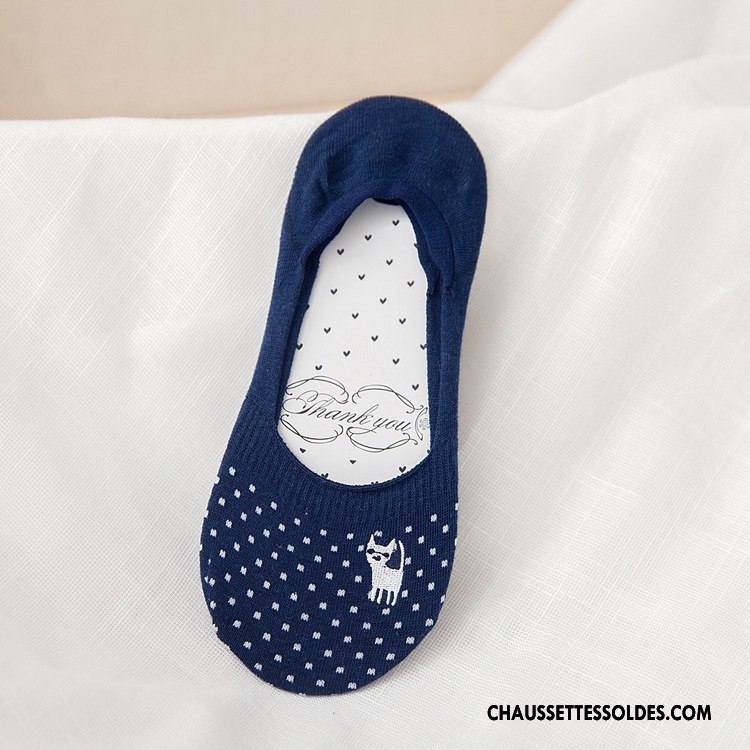 Chaussette Basse Femme Le Nouveau Bien Antidérapant Dame Brodé Chaussette Basse Coupée Rose