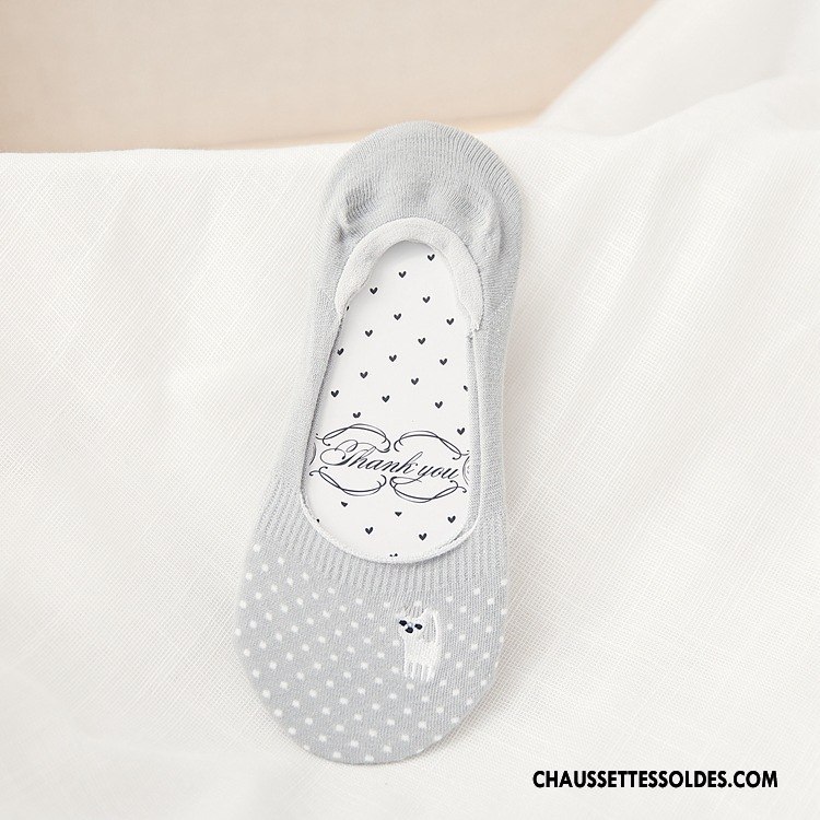 Chaussette Basse Femme Le Nouveau Bien Antidérapant Dame Brodé Chaussette Basse Coupée Rose