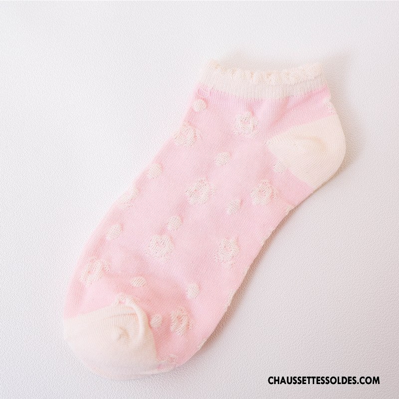 Chaussette Basse Femme Le Nouveau Bulle Printemps Légère Élève Été Pure Jaune