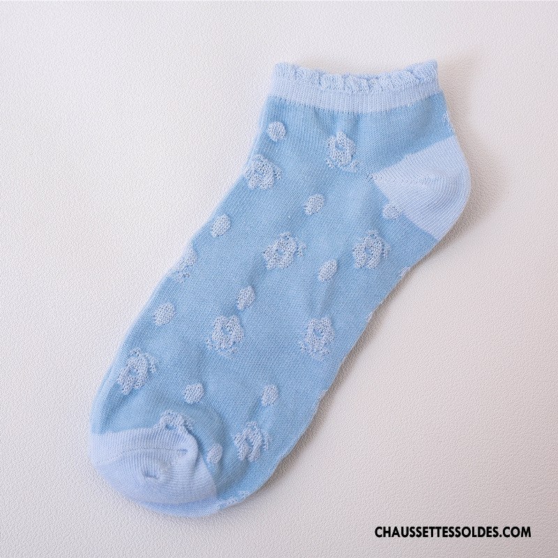 Chaussette Basse Femme Le Nouveau Bulle Printemps Légère Élève Été Pure Jaune