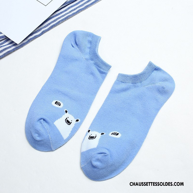Chaussette Basse Femme Le Nouveau Dessin Animé 100% Coton Chaussette Courte Chaussette Basse Coupée Dame Rose
