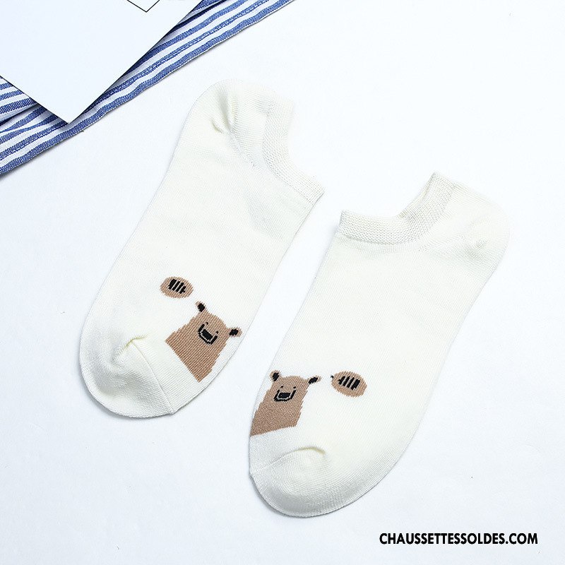 Chaussette Basse Femme Le Nouveau Dessin Animé 100% Coton Chaussette Courte Chaussette Basse Coupée Dame Rose
