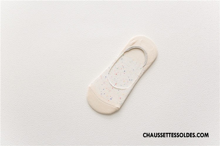 Chaussette Basse Femme Le Nouveau Frais Invisible Antidérapant Yarn Silicone Violet