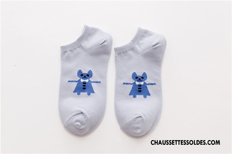 Chaussette Basse Femme Le Nouveau Hiver Coton Dessin Animé L'automne Frais Violet