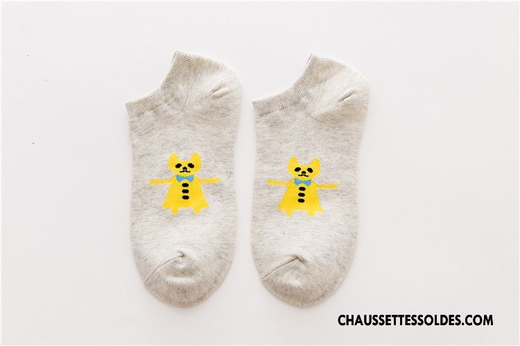 Chaussette Basse Femme Le Nouveau Hiver Coton Dessin Animé L'automne Frais Violet