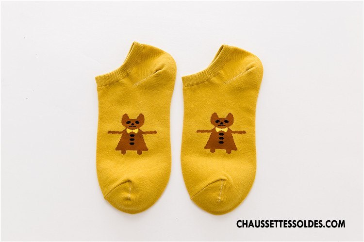 Chaussette Basse Femme Le Nouveau Hiver Coton Dessin Animé L'automne Frais Violet