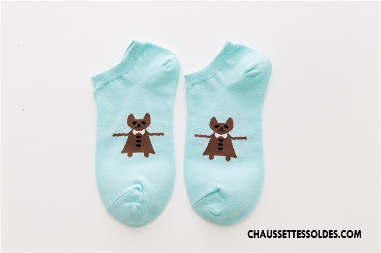 Chaussette Basse Femme Le Nouveau Hiver Coton Dessin Animé L'automne Frais Violet