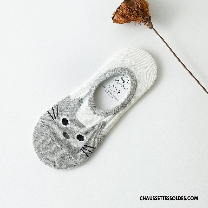 Chaussette Basse Femme Le Nouveau Invisible Printemps Casual Dame Chaussette Basse Coupée Bleu