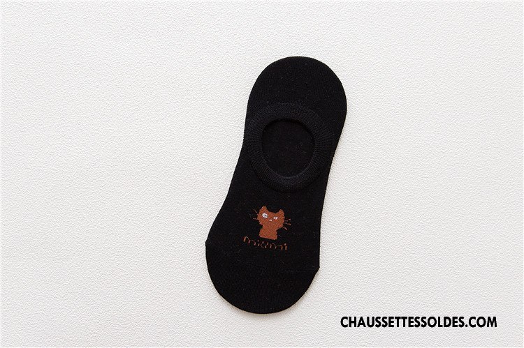 Chaussette Basse Femme Le Nouveau Orange Petit Dessin Animé Invisible Silicone Rouge