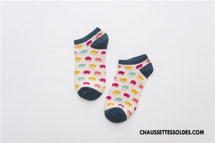 Chaussette Basse Femme Le Nouveau Style Chaud 100% Coton Chaussette Basse Coupée Coloré