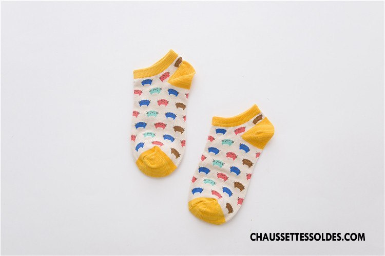 Chaussette Basse Femme Le Nouveau Style Chaud 100% Coton Chaussette Basse Coupée Coloré