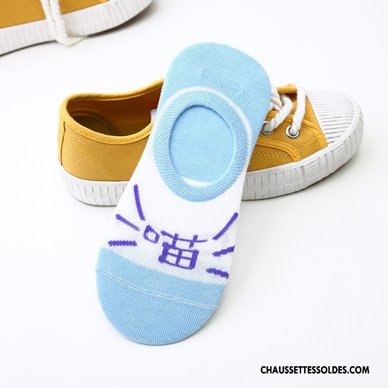 Chaussette Basse Femme Le Nouveau Tous Les Assortis Été Silicone Printemps Chat Noir