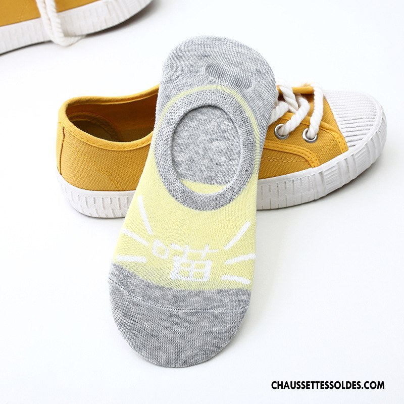 Chaussette Basse Femme Le Nouveau Tous Les Assortis Été Silicone Printemps Chat Noir
