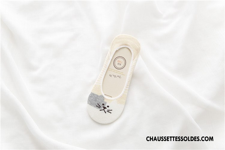 Chaussette Basse Femme Le Nouveau Été Coton Invisible Petit Printemps Coloré Clair