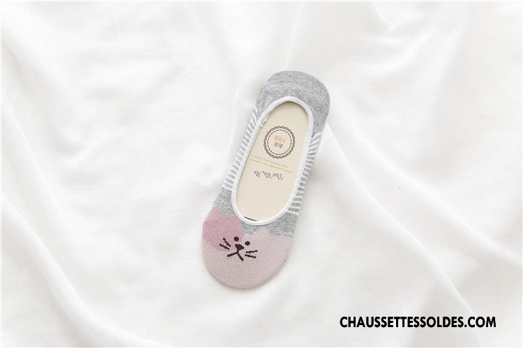 Chaussette Basse Femme Le Nouveau Été Coton Invisible Petit Printemps Coloré Clair