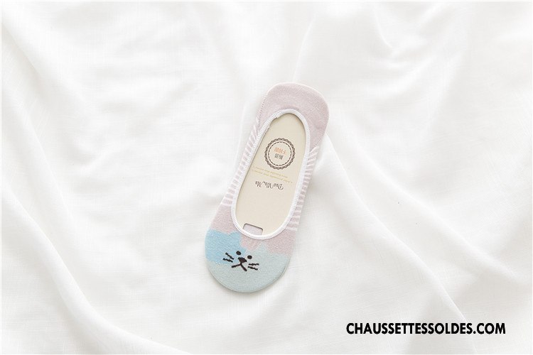 Chaussette Basse Femme Le Nouveau Été Coton Invisible Petit Printemps Coloré Clair