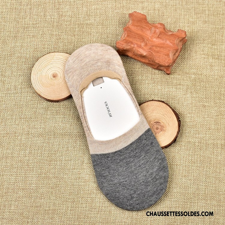 Chaussette Basse Femme Le Nouveau Été Invisible Respirant Homme Tous Les Assortis Bleu Clair Couleurs Mixtes