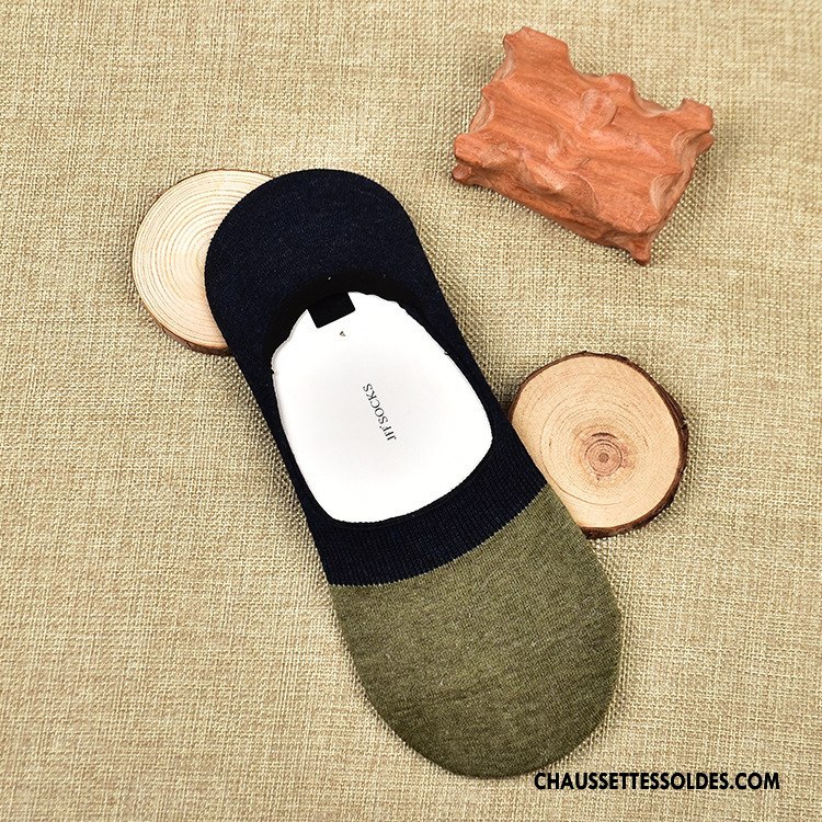 Chaussette Basse Femme Le Nouveau Été Invisible Respirant Homme Tous Les Assortis Bleu Clair Couleurs Mixtes