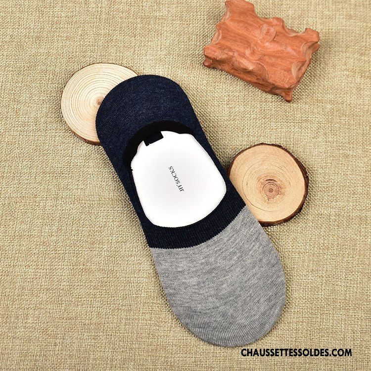 Chaussette Basse Femme Le Nouveau Été Invisible Respirant Homme Tous Les Assortis Bleu Clair Couleurs Mixtes