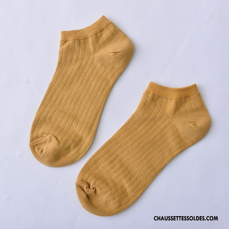 Chaussette Basse Femme Lovers Rayé Chaussette Courte Homme 100% Coton Nouvelles Arrivées Pure Rouge Clair