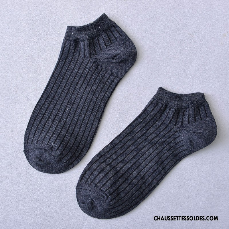 Chaussette Basse Femme Lovers Rayé Chaussette Courte Homme 100% Coton Nouvelles Arrivées Pure Rouge Clair