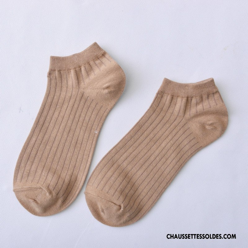 Chaussette Basse Femme Lovers Rayé Chaussette Courte Homme 100% Coton Nouvelles Arrivées Pure Rouge Clair