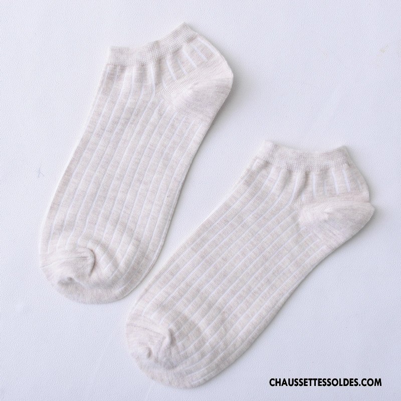 Chaussette Basse Femme Lovers Rayé Chaussette Courte Homme 100% Coton Nouvelles Arrivées Pure Rouge Clair